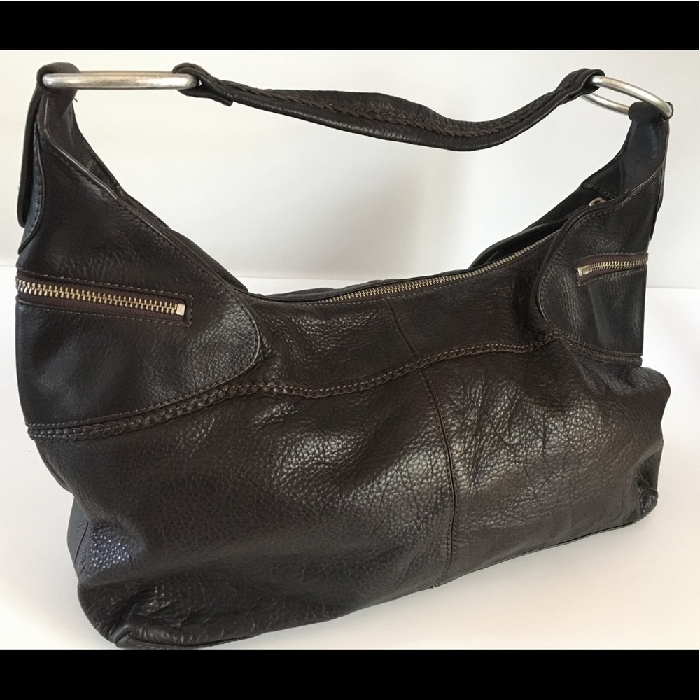 Sigrid Olsen dark brown leather bag